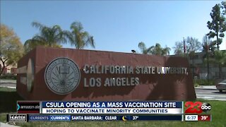 Governor Gavin Newsom announces Cal State LA will be used as mass vaccination site