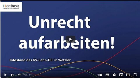 dieBasis Infostand des KV Lahn-Dill in Wetzlar: Unrecht aufarbeiten!