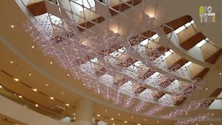 Hexagonal LED Light panel ceiling lights in Hong Kong : Pacific Place