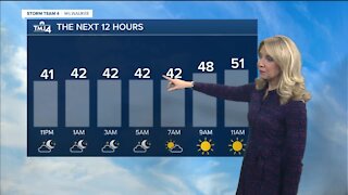 Breezy but warm Monday with highs in the upper 50s