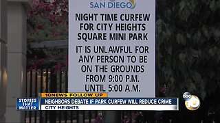 Neighbors mixed on whether new park curfew will reduce crime