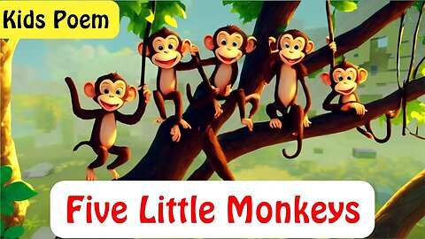 Five Little Monkeys Nursery Rhymes | Smart Monkeys | Kids | 3D Animation | #fivelittlemonkeys #song
