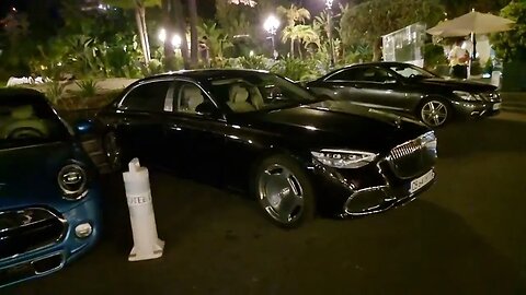 New Maybach S580 and older Maybach S560 at beautiful Riviera night in stunning 4k video