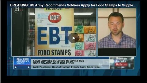The U.S. Army recommending soldiers to apply for food stamps to augment their low wages.