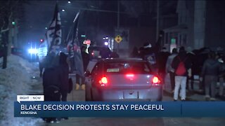 Blake decision protests remain peaceful overnight