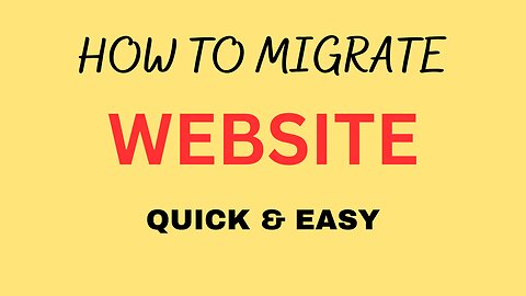 How to Migrate WordPress Website from one Domain and Hosting to another Domain and Server