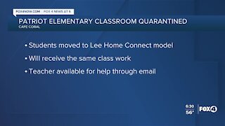 Elementary class quarantined in Lee County