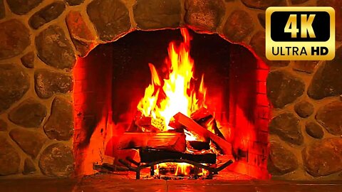 MEGA FIREPLACE 4K 🔥 Crackling Fire Sounds & Relaxing Fireplace Ambience 🔥 Christmas Fireplace