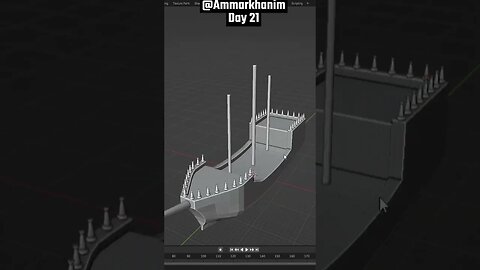 30 days #Blender #Challenge | Pirate Ship | Day 21 | #AmmarKhanim #BlenderSpeedRun #pirateship