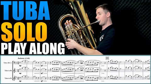 TUBA SOLO PLAY ALONG in C, Bb or Eb. "Bist Du Bei Mir" by Gottfried Heinrich Stölzel.