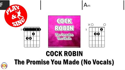 COCK ROBIN The Promise You Made FCN GUITAR CHORDS & LYRICS NO VOCALS