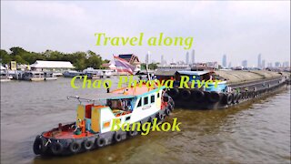 Travel along Chao Phraya river with Tourist Boat in Bangkok