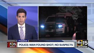 Man found shot in Phoenix, suspect at large