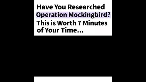 Operation Mockingbird 🐇🕳️🎚️🐸