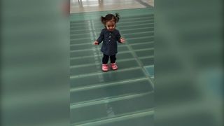 Toddler's Clear Floor Confusion