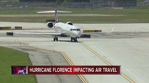Here's a list of airline travel waivers and alerts for Hurricane Florence