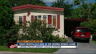 Largo father charged with manslaughter after 8-month-old dies in 109-degree mobile home