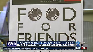 "Food for Friends" donation drive at the Pratt Library