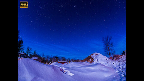 Magical Snow Dune Sunset and Moonset Star Lapse 5K