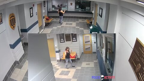 Wild Video Shows Woman Opening Fire Inside Bristol Police Station