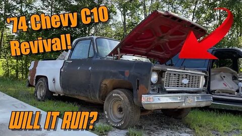 Can We Get Our 1974 Chevrolet C10 Parts Truck Running? GMC C1000 Restomod Ep. 1