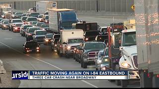 Crash backs up Boise traffic on EB I-84 near Broadway