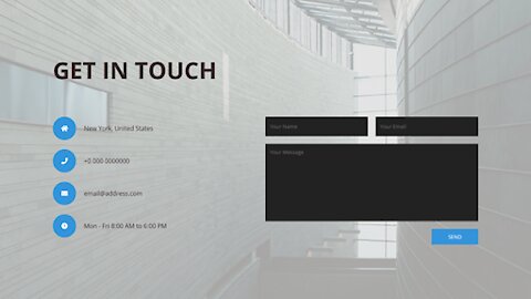 Amazing Contact Page Using HTML & CSS