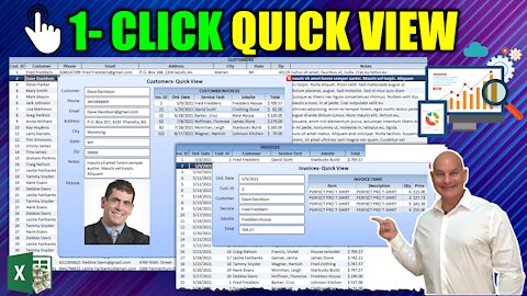 How To Create A 1-Click Record Quick View Pop-Up For Any Table In Excel [FREE DOWNLOAD]