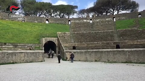 Controlli dei carabinieri negli Scavi di Pompei