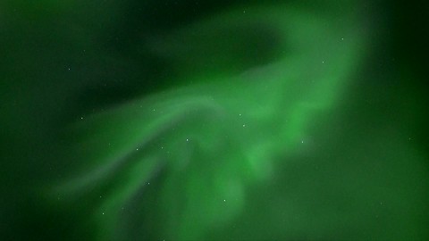 Real time footage of Aurora Borealis over Iceland