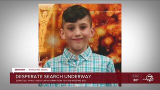 FBI now involved in ongoing search for missing 11-year-old Colorado Springs boy