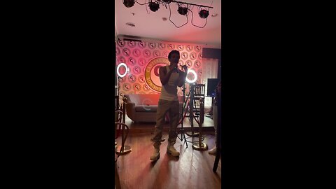 Charm performing at Podcast Party