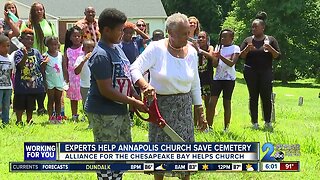 Alliance for the Chesapeake Bay helps fix church cemetery damaged by flooding