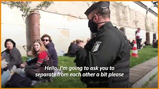 Paris Police FORCE People To Separate While Outside