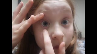 8yr old contact lens insertion Eyedream Orthok 2nd night putting lenses in before bed