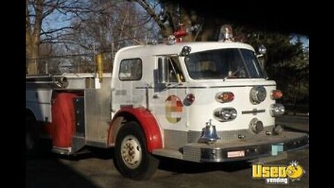 Licensed Vintage 1969 - 28' Fire Engine Diesel Pizza Vending Truck Conversion for Sale in Wisconsin