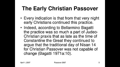 Sabbath and Passover discussion - NO PROOF it was Changed or Done Away with