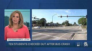 10 students evaluated at hospital after bush crash in Fort Pierce