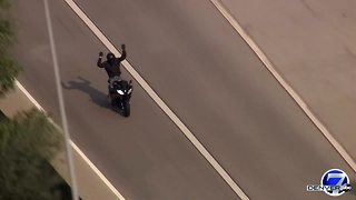 Motorcyclist caught on camera driving erratically