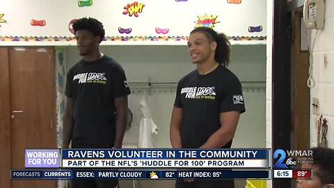 Ravens volunteer in the community