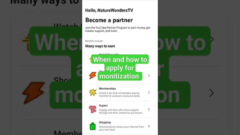 When and how to apply for #YouTubemonitization
