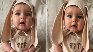 Baby Shows Off Her Adorable Bunny Costume