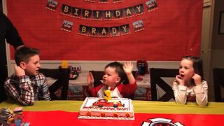 Cute Toddler Stops Birthday Celebration