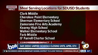 Meals Serving Locations for SDUSD Students