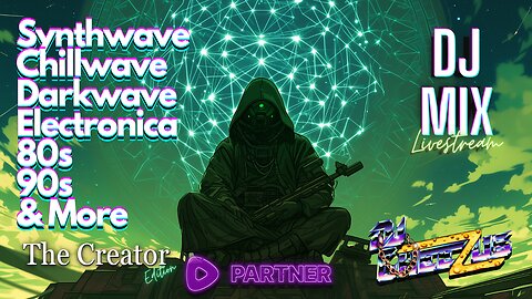 Synthwave Chillwave Darkwave 80s 90s Electronica and more DJ MIX Livestream with Visuals #49 Creator Edition