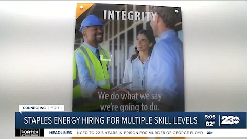 Kern Back in Business: Staples Energy looking to hire for a variety of skill levels