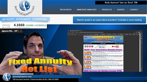 Fixed Annuity Hot List Nov 22 | Multi-Year Fixed Rates | Interest ONLY withdrawals & income for life