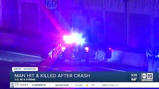 Man hit, killed on US-60 near Kyrene Road