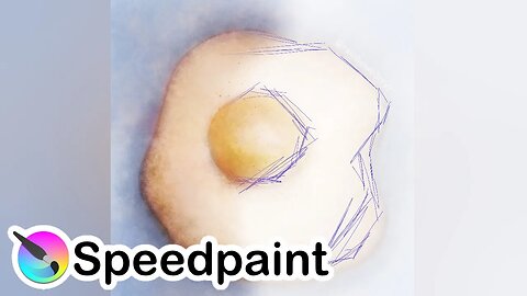 Fried Egg Speedpaint - Digital Painting in Krita