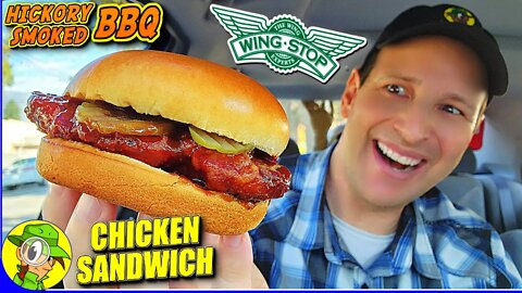 Wingstop® HICKORY SMOKED BBQ CHICKEN SANDWICH Review 🛩️♨️🐔🥪 ⎮ Peep THIS Out! 🕵️‍♂️